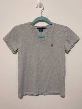 Ralph Lauren Sport Womens V-Neck T-Shirt - Color: Heather Gray / Size: XS
